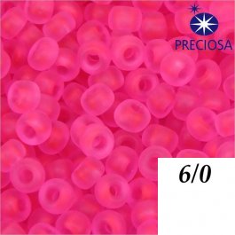 Rokajl Preciosa 6/0 ružová priehľadná NEON 10g (16005_6)